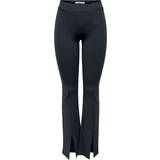 Only Paige Life Front Slit Trousers - Black