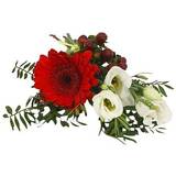 Blommor till begravning & kondoleanser Snittblommor Blommor till begravning & kondoleanser Hand Flower in Red & White Lång bukett