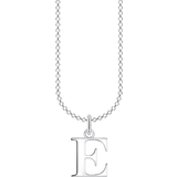 Thomas Sabo Charm Club Delicate Letter E Necklace - Silver