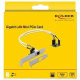 Mini PCIe Nätverkskort DeLock Mini PCIe I/O PCIe half size 1 x Gigabit LAN LP (95265)