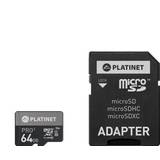 Platinet Minneskort & USB-minnen Platinet MicroSDXC Class 10 UHS-III 64GB