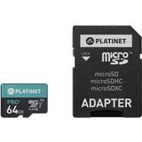 Platinet Minneskort Platinet MicroSDXC Class 10 UHS-I U1 64GB