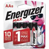 Alkaliska Batterier & Laddbart Energizer MAX AA Alkaline 8-pack