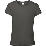 Lycra T-shirts Fruit of the Loom Girl's Sofspun Short Sleeve T-shirt 2-pack - Light Graphite