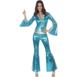 Damer - Dans Maskerad Dräkter & Kläder Th3 Party Adult Disco Gloss Dress Blue