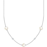 Smycken Thomas Sabo Charm Club Delicate Necklaces - Silver/Pearl/Transparent