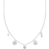 Halsband på rea Thomas Sabo Charm Club Delicate Symbols Necklace - Silver/Transparent