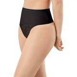 Maidenform Lace Shaping Thong with Cool Comfort Fabric - Black Lace