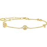 Thomas sabo armband charm club Thomas Sabo Charm Club Delicate Symbols Bracelet - Gold/Transparent