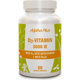 Alpha Plus D-vitaminer Vitaminer & Mineraler Alpha Plus D3 Vitamin 3000 IE K2 60 st