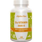 Alpha Plus D-vitaminer Vitaminer & Mineraler Alpha Plus D3 Vitamin 3000 IU + K2 180 st