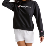 Dam - Fleece T-shirts & Linnen Champion Script Logo Powerblend Fleece Relaxed Crew T-shirt - Black