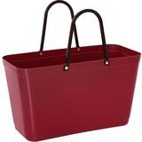 Hinza Röda Handväskor Hinza Shopping Bag Large (Green Plastic) - Maroon