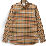 Burberry Herr Skjortor Burberry Small Scale Check Stretch Cotton Shirt - Archive Beige