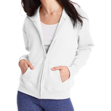 Hanes Women's ComfortSoft EcoSmart Full-Zip Hoodie Sweatshirt - White