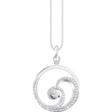 Thomas Sabo Wave Necklace - Silver/Transparent