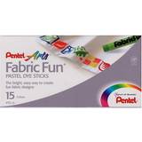 Pentel Pastel Fabric Fun Crayons set of 15