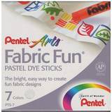 Pentel Pastel Fabric Fun Crayons set of 7