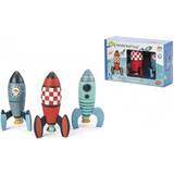 Krabat Dockkläder Leksaker Krabat Stapeltorn raket set med 3 st Tender Leaf Toys