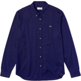 Lacoste Herr Skjortor Lacoste Regular Fit Premium Cotton Shirt - Navy Blue