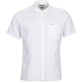 Barbour Herr Skjortor Barbour Nelson Short Sleeve Summer Shirt - White