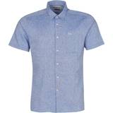 Barbour Bomull Skjortor Barbour Nelson Short Sleeve Summer Shirt - Blue