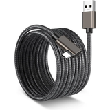 Koppar - Svarta - USB-kabel Kablar Nördic Oculus Quest 2 VR Link USB A 3.2 (Gen1) - USB C Angled M-M 5m
