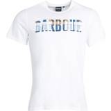 Barbour Bomull - Vita T-shirts & Linnen Barbour Thurso Plaid Logo Cotton Graphic T-shirt - White