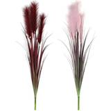 Konstgjorda växter Dkd Home Decor Buketter Bordeaux Rosa PVC (2 pcs) (12 x 12 x 106 cm) Konstgjord växt