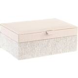 Dkd Home Decor Traditional Linen Jewelry Box - Beige