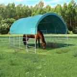 Vindskydd tält vidaXL Vindskydd för boskap PVC 3,7x3,7 m grön