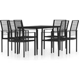 Dining table and chairs Utemöbler vidaXL 3099206 Patio Dining Set, 1 Table incl. 6 Chairs