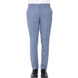 Herr - Ull Byxor & Shorts Selected Slim Oasis Pant - Light Blue
