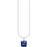 Blåa Halsband Thomas Sabo Charm Club Delicate Necklace - Silver/Blue
