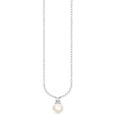 Thomas Sabo Charm Club Delicate Necklace - Silver/Pearl/Transparent