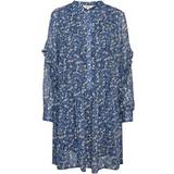 Dam - Korta klänningar - Plissering Part Two Mila Dress - Blue Blurred Print