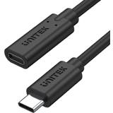 Unitek Rund - USB-kabel Kablar Unitek USB C - USB C 3.2 Gen.2 M-F 0.5m