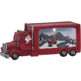 Inbyggd strömbrytare Jullampor Star Trading Santa in a Truck with a Beautiful Landscape Jullampa 9cm
