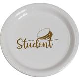 Engångstallrikar Hisab Joker Disposable Plates Student White 8-pack