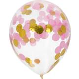 Folat Latexballonger Folat Ballonger med konfetti Guld & Rosa (30cm 4 st)