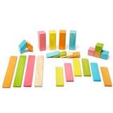 Plastleksaker Träklossar Tegu Magnetic Wooden Blocks, 24-Piece Set, Tints Assorted