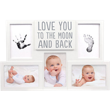 Trä - Vita Fotoramar & Avtryck Pearhead Love You to the Moon and Back Handprint and Footprint Photo Frame