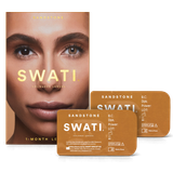 Färgade linser utan styrka Swati 1-Month Lenses Sandstone 1-pack