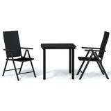 Kvadratisk - Stål Matgrupper vidaXL 3099101 Patio Dining Set, 1 Table incl. 2 Chairs
