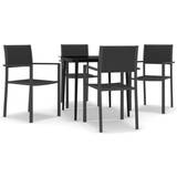 Kvadratisk - Vita Matgrupper vidaXL 3099276 Patio Dining Set, 1 Table incl. 4 Chairs