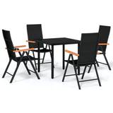 Dining table and chairs Utemöbler vidaXL 3099114 Patio Dining Set, 1 Table incl. 4 Chairs