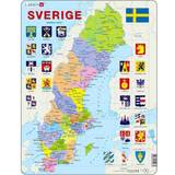 Klassiska pussel Larsen Sweden Political Map 70 Pieces