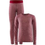 Rosa Underställ Barnkläder Craft Sportswear Core Wool Merino Set Jr - Rose-Melange