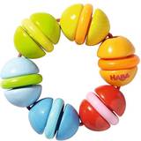 Haba Skallror Haba Clatterit Wooden Clutching Toy with Plastic Rings (Made in Germany)
