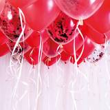 Röda Ballonger Ballongkungen Latex Balloons Love 30pck